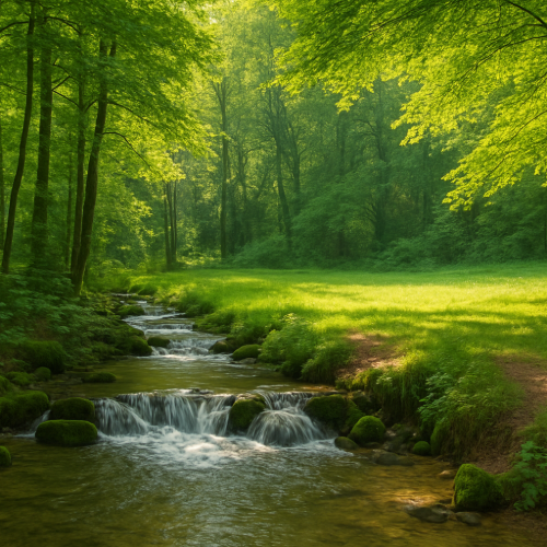 Bach im Wald, vertrauen aus Tradition